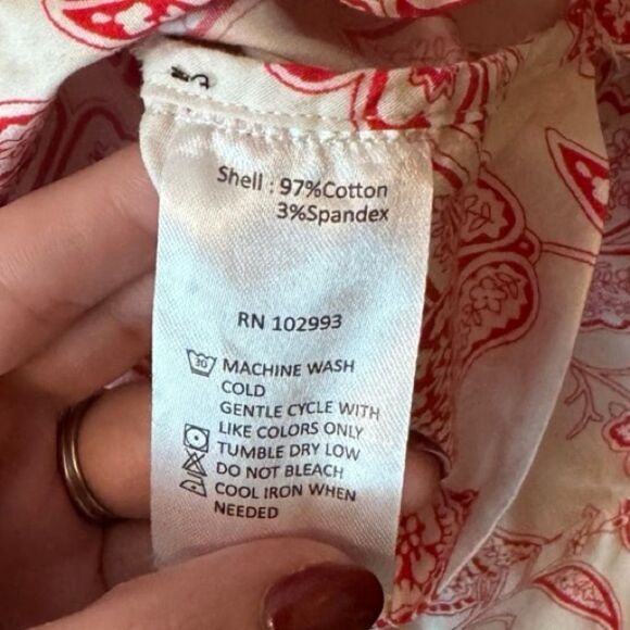 Saunders Collective- Red & White Frederique Crop Top Dolman Long Sleeve, Size 14 - Picture 14 of 15